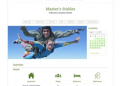 Master’s Stables Vacation Rental Website